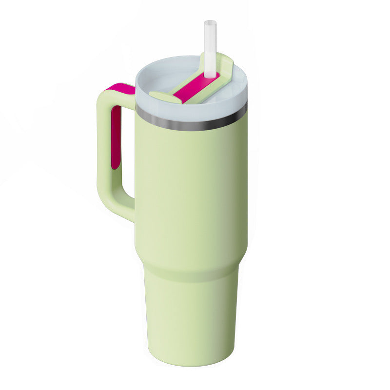 40oz Insulated Tumbler with Handle & Straw – Perfect Gift for Travel, Gym & Office. - BrightBay Store