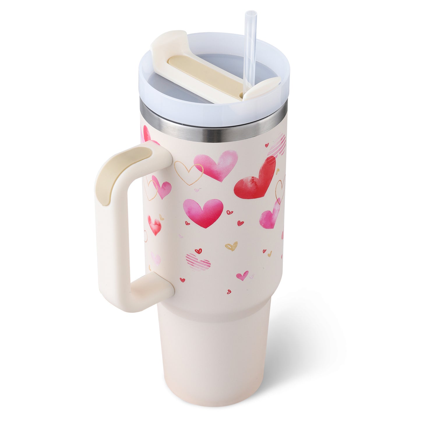 40oz Insulated Tumbler with Handle & Straw – Perfect Gift for Travel, Gym & Office. - BrightBay Store