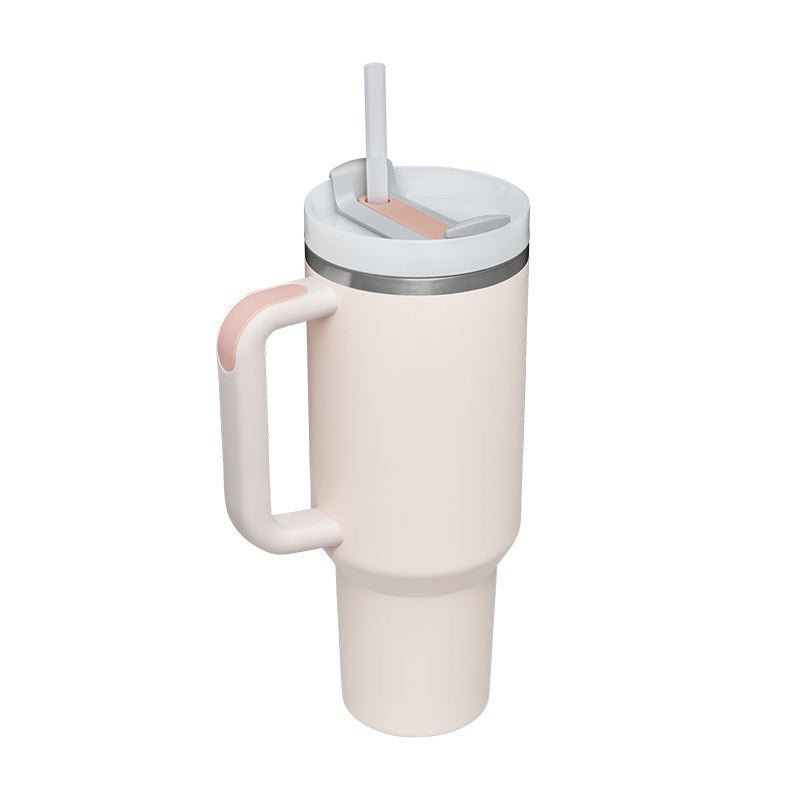 40oz Insulated Tumbler with Handle & Straw – Perfect Gift for Travel, Gym & Office. - BrightBay Store
