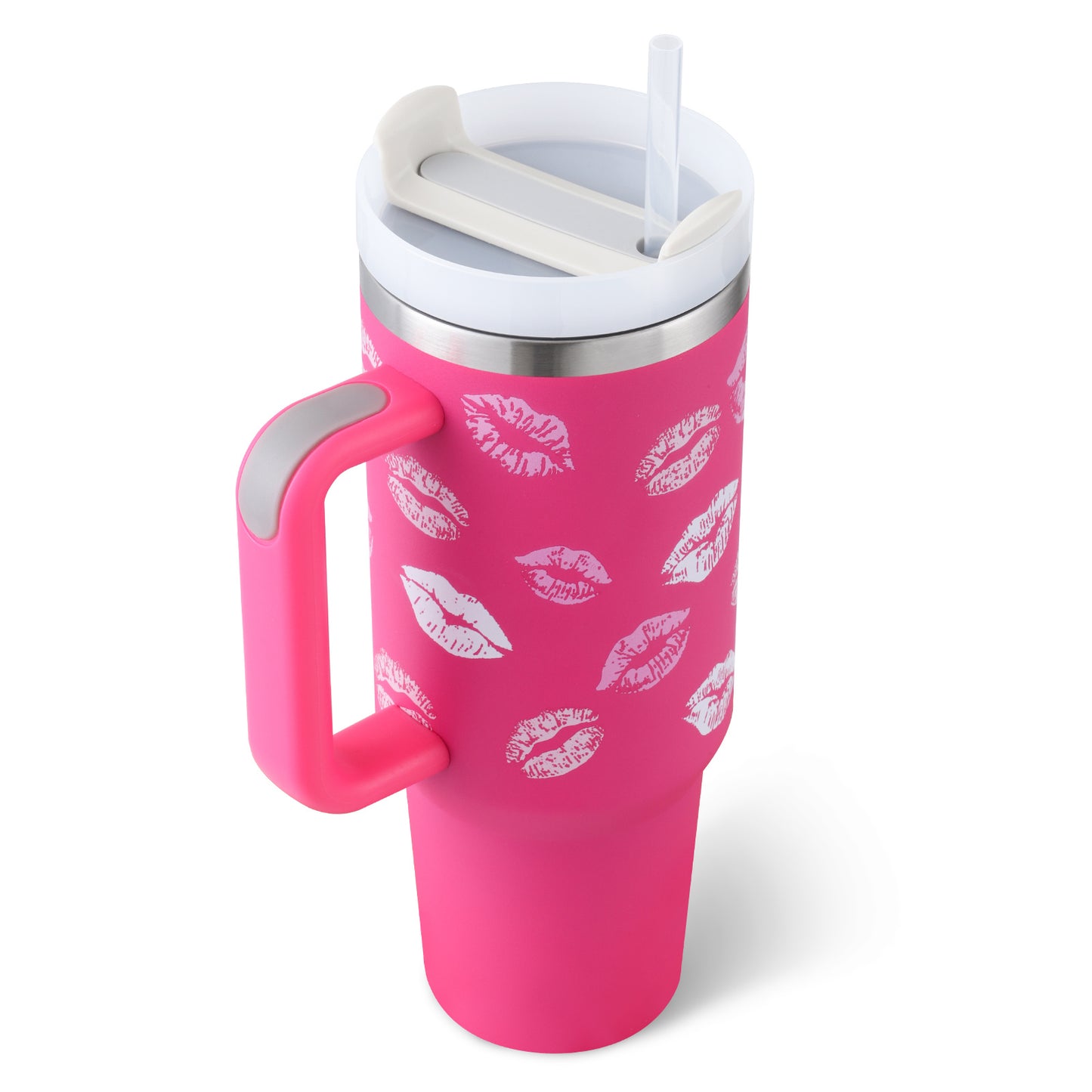 40oz Insulated Tumbler with Handle & Straw – Perfect Gift for Travel, Gym & Office. - BrightBay Store