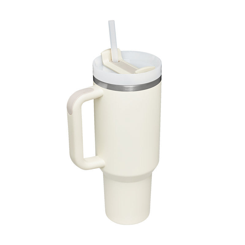 40oz Insulated Tumbler with Handle & Straw – Perfect Gift for Travel, Gym & Office. - BrightBay Store