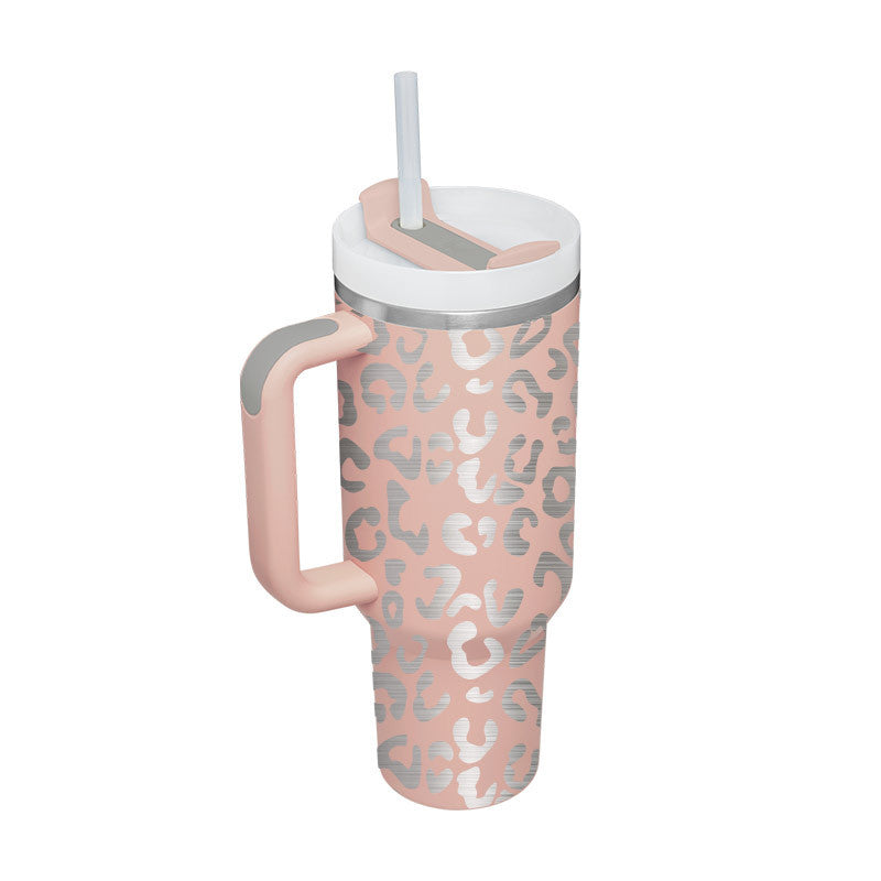 40oz Insulated Tumbler with Handle & Straw – Perfect Gift for Travel, Gym & Office. - BrightBay Store