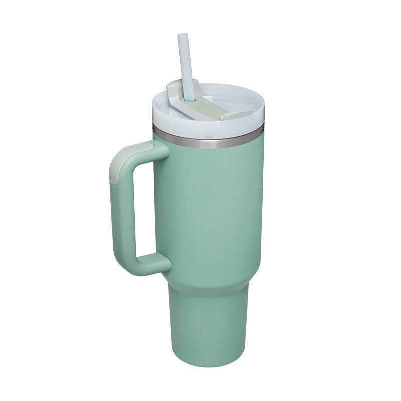 40oz Insulated Tumbler with Handle & Straw – Perfect Gift for Travel, Gym & Office. - BrightBay Store