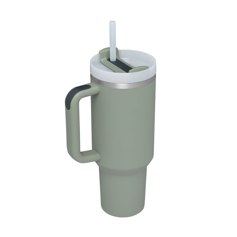 40oz Insulated Tumbler with Handle & Straw – Perfect Gift for Travel, Gym & Office. - BrightBay Store