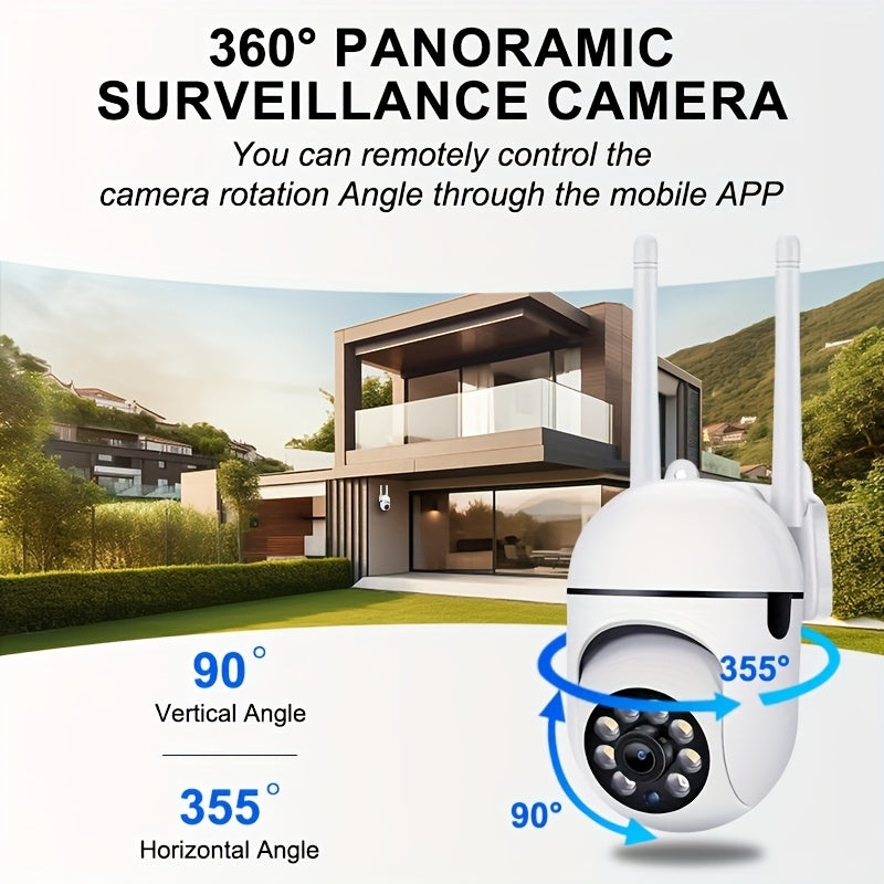 1080P Outdoor Security Camera – 360° Wireless Night Vision with Motion Tracking - BrightBay Store