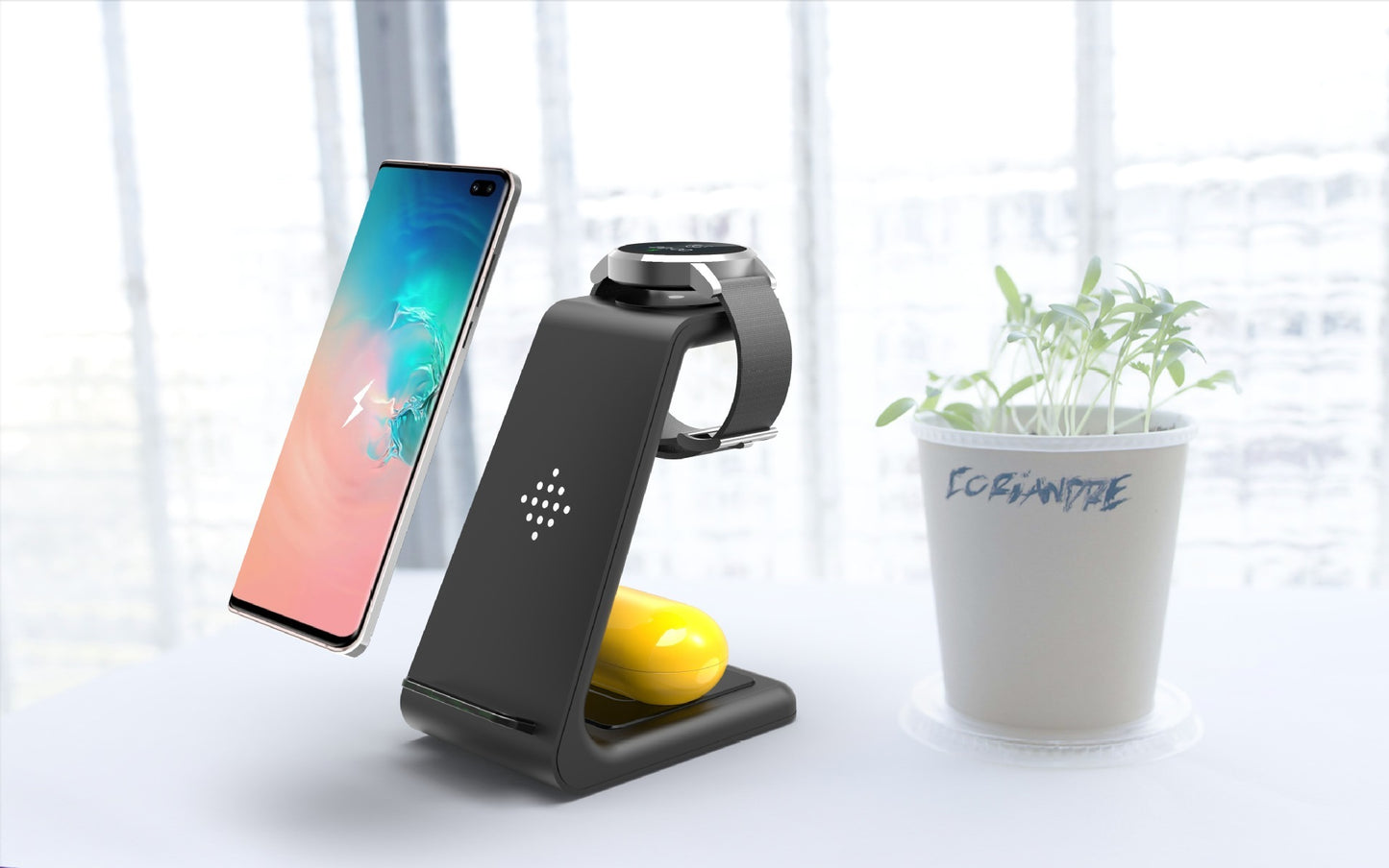 3-in-1 Wireless Charging Station – Fast Charger Dock for Phone, Watch & Earbuds - BrightBay Store
