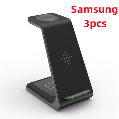 3-in-1 Wireless Charging Station – Fast Charger Dock for Phone, Watch & Earbuds - BrightBay Store