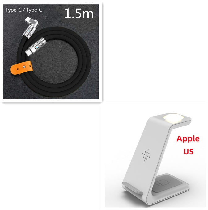 3-in-1 Wireless Charging Station – Fast Charger Dock for Phone, Watch & Earbuds - BrightBay Store