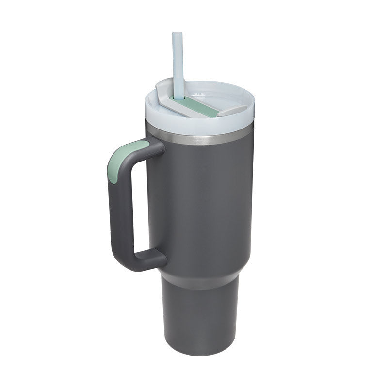 40oz Insulated Tumbler with Handle & Straw – Perfect Gift for Travel, Gym & Office. - BrightBay Store