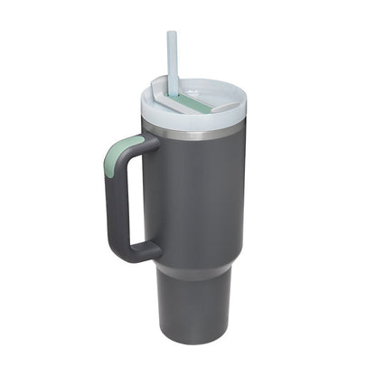 40oz Insulated Tumbler with Handle & Straw – Perfect Gift for Travel, Gym & Office. - BrightBay Store