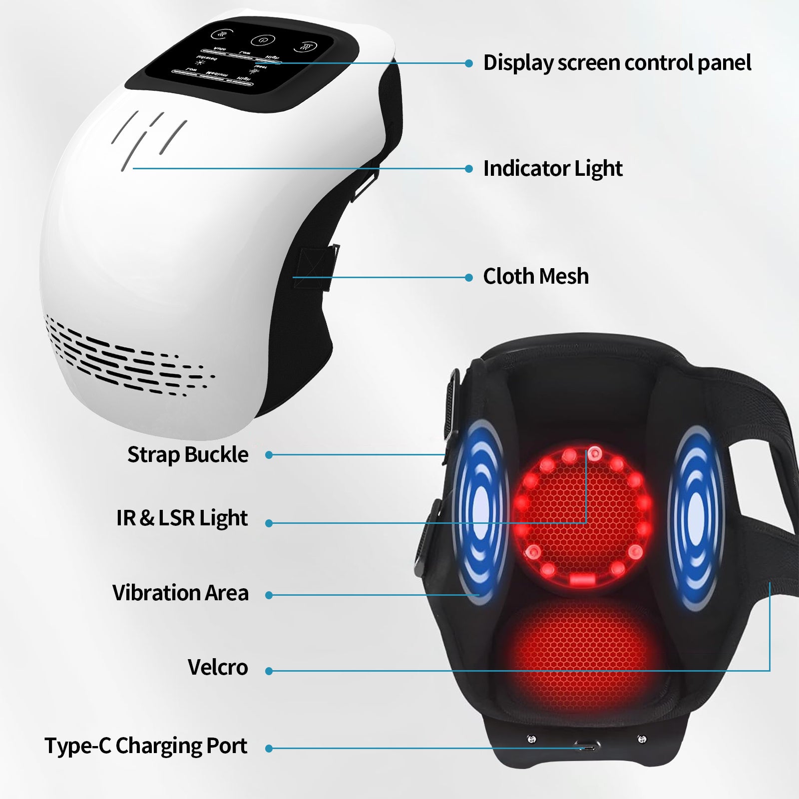 Home Electric Knee Massager – Relief with Heat & Vibration. - BrightBay Store