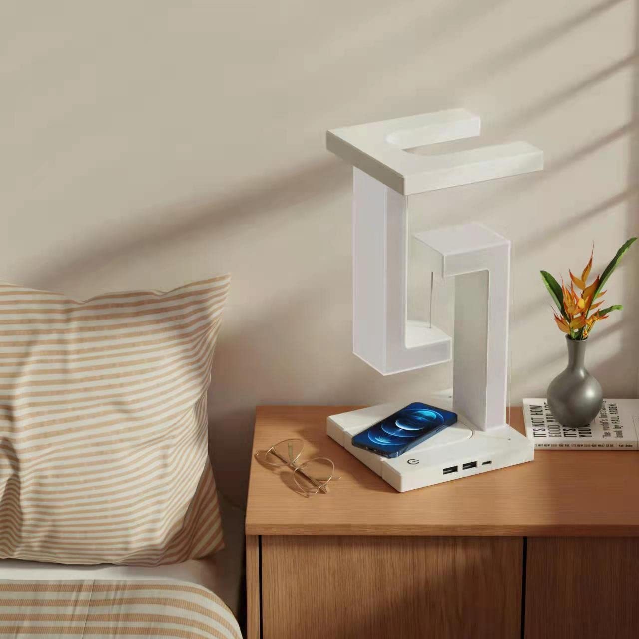 Creative Smartphone Wireless Charging Suspension Table Lamp - BrightBay Store