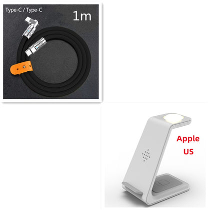 3-in-1 Wireless Charging Station – Fast Charger Dock for Phone, Watch & Earbuds - BrightBay Store