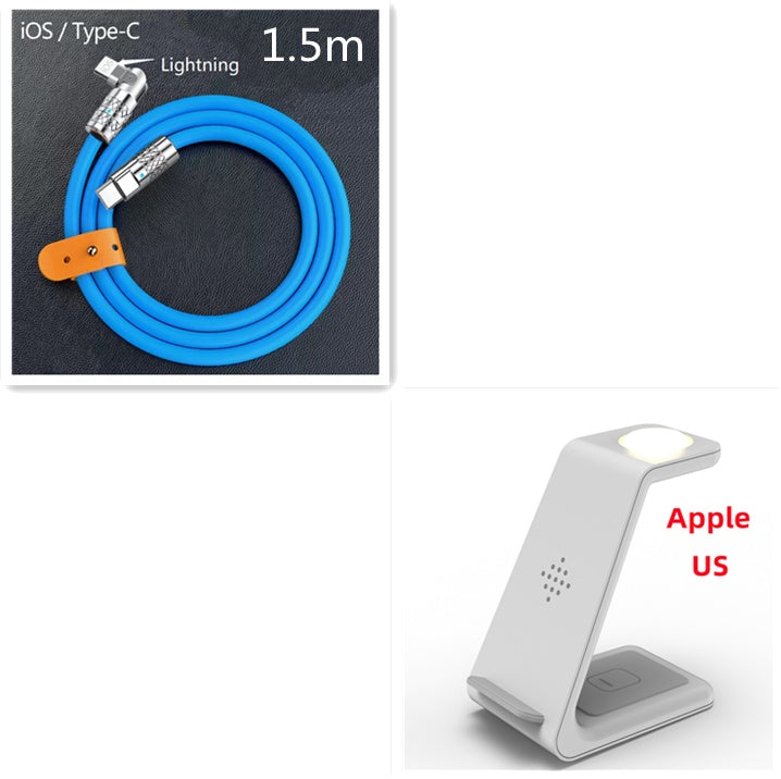 3-in-1 Wireless Charging Station – Fast Charger Dock for Phone, Watch & Earbuds - BrightBay Store