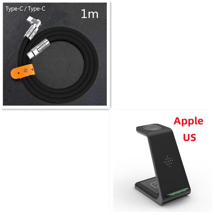 3-in-1 Wireless Charging Station – Fast Charger Dock for Phone, Watch & Earbuds - BrightBay Store