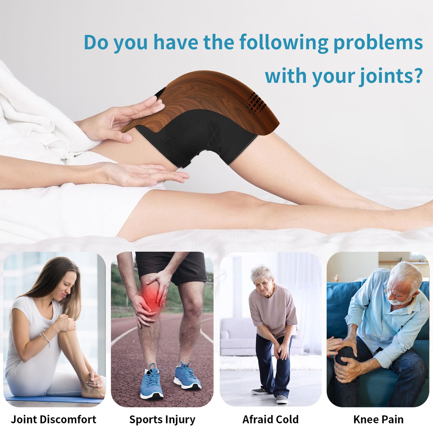 Home Electric Knee Massager – Relief with Heat & Vibration. - BrightBay Store