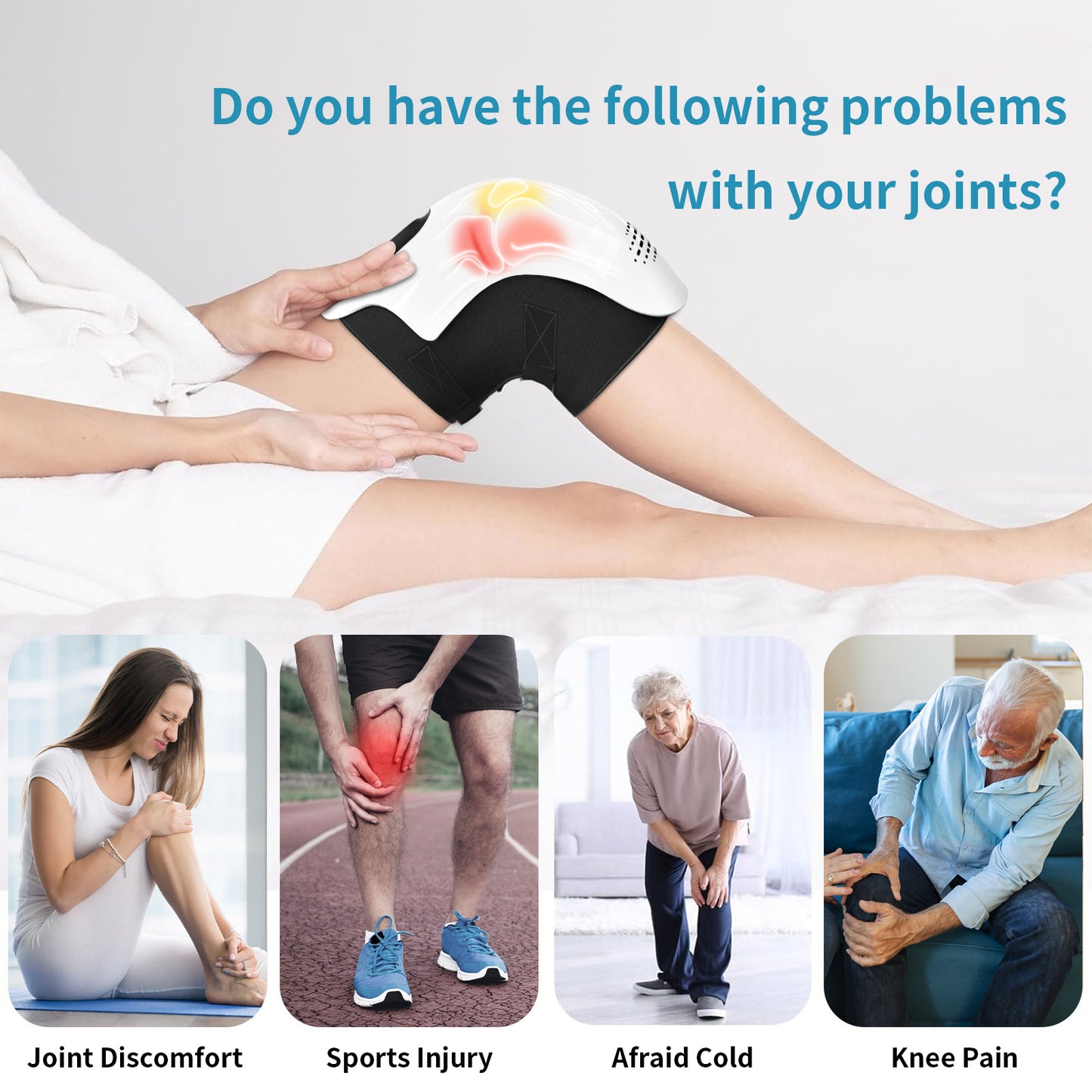 Home Electric Knee Massager – Relief with Heat & Vibration. - BrightBay Store