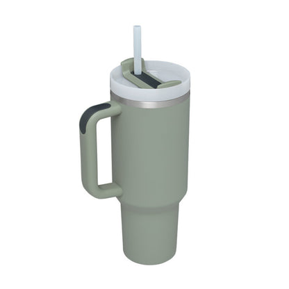 40oz Insulated Tumbler with Handle & Straw – Perfect Gift for Travel, Gym & Office. - BrightBay Store