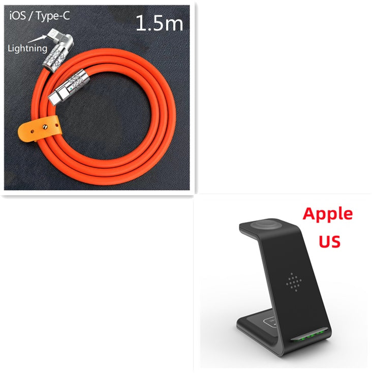 3-in-1 Wireless Charging Station – Fast Charger Dock for Phone, Watch & Earbuds - BrightBay Store