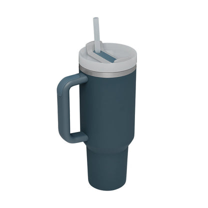 40oz Insulated Tumbler with Handle & Straw – Perfect Gift for Travel, Gym & Office. - BrightBay Store
